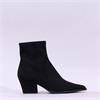 Miss Elastic Austin Western Ankle Boot - Black Stretch